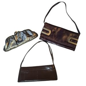 Lot/ Bundle of 3 Vegan Purses clutches EUC